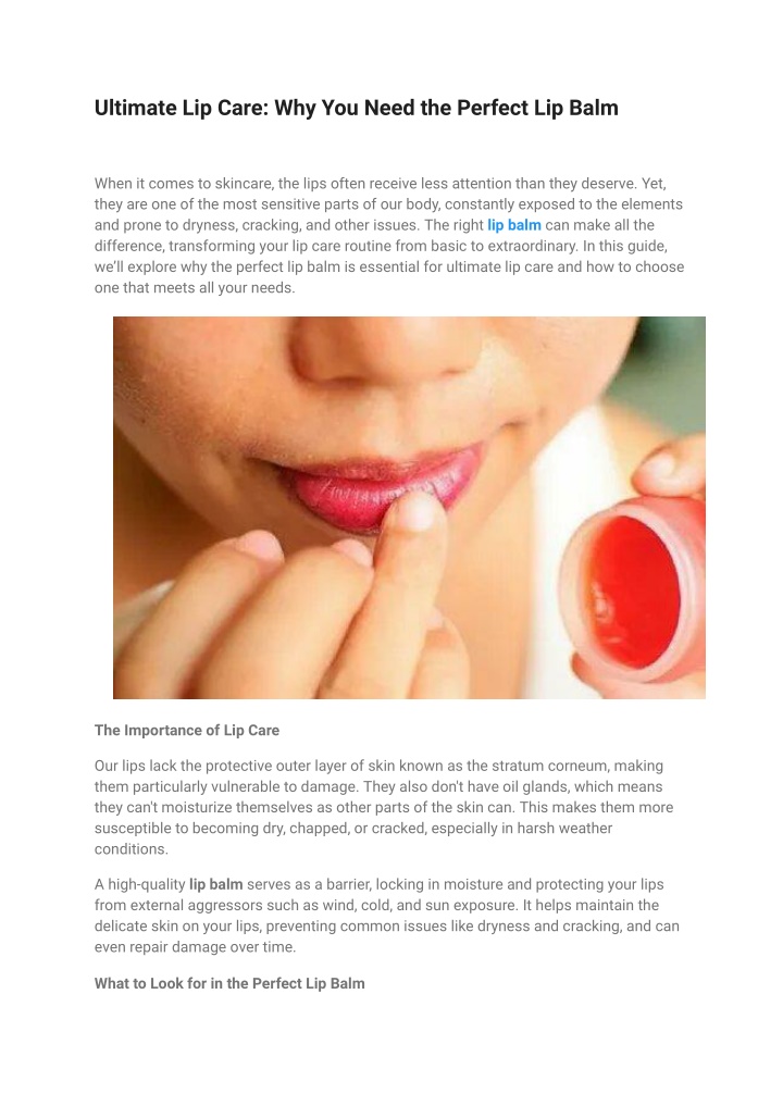 ultimate lip care why you need the perfect n.w