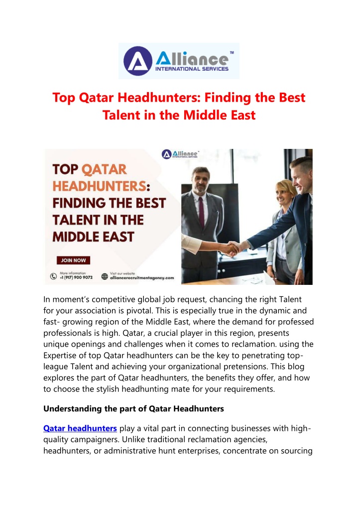 top qatar headhunters finding the best talent n.w