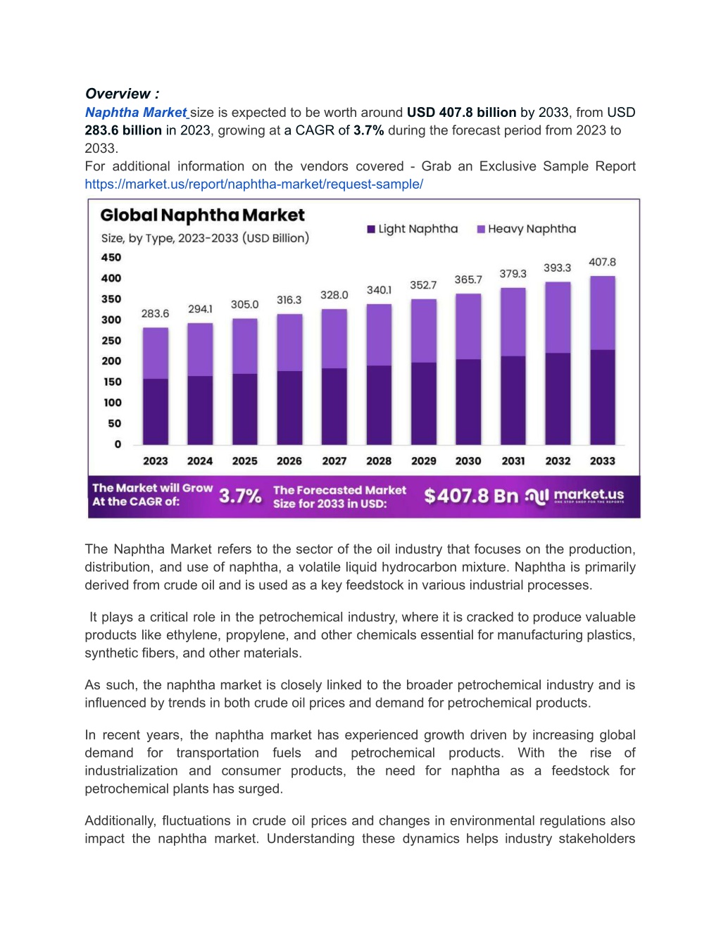 overview naphtha market size is expected l.w