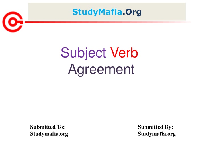 Subject-Verb Agreement in Grammar