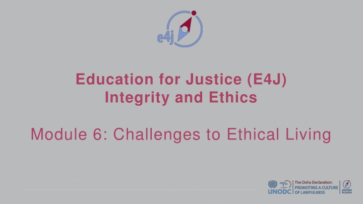 Ethical Living: Challenges and Experiments
