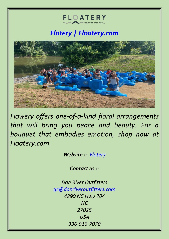 flotery floatery com n.w