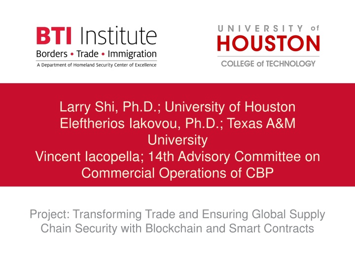 Enhancing Global Supply Chain Security with Blockchain Technology