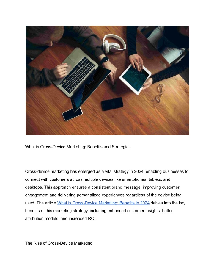 what is cross device marketing benefits n.w