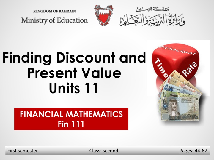 Discounts and Present Value in Financial Mathematics