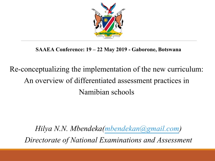 Re-conceptualizing Differentiated Assessment in Namibian Schools