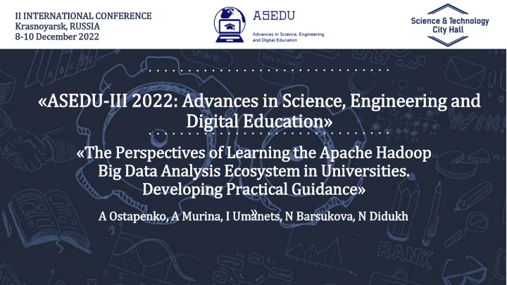 Perspectives on Learning Apache Hadoop for Big Data Analysis in Universities