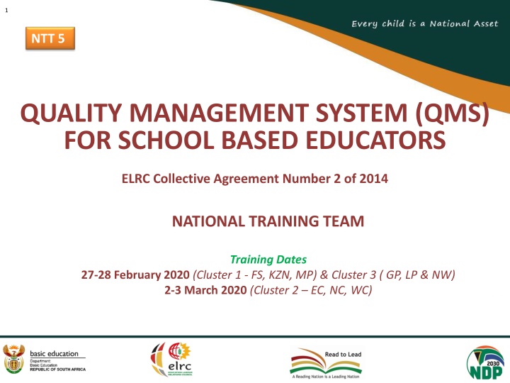 Quality Management System Training for School-Based Educators