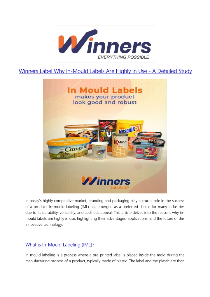winners label why in mould labels are highly n.w