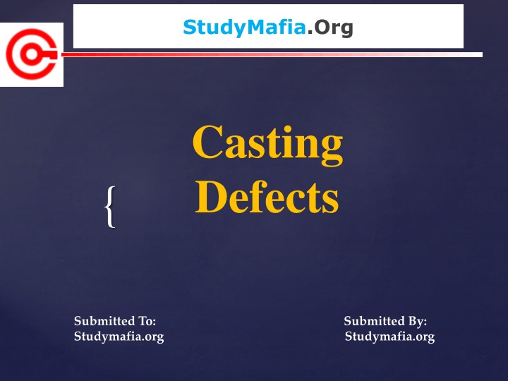 Casting Defects in Metal Casting Processes