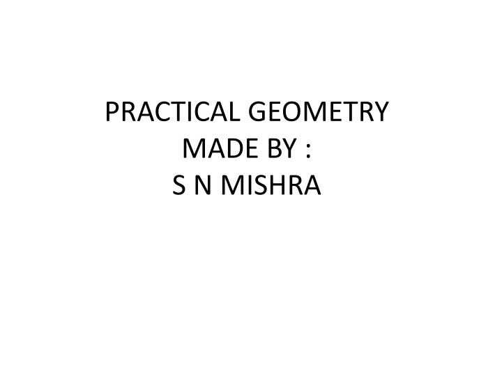 Practical Geometry Guide by S.N. Mishra