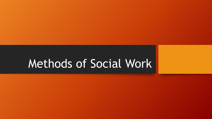 Methods of Social Work