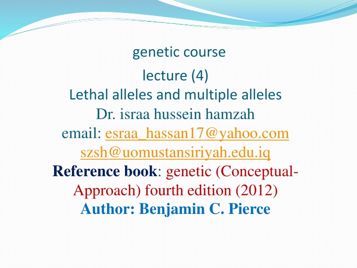 Lethal Alleles and Multiple Alleles in Genetics