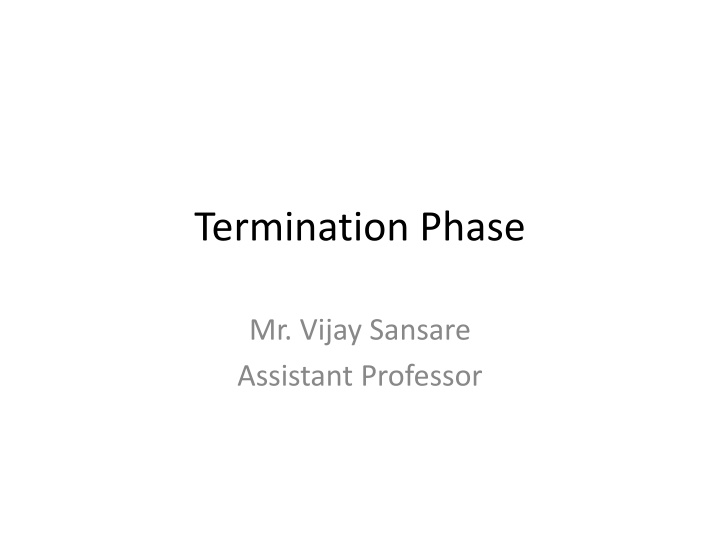 Termination Phase in Group Work