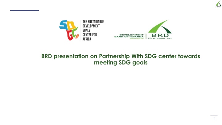 Partnership Between BRD and SDG Center for Sustainable Development in Rwanda