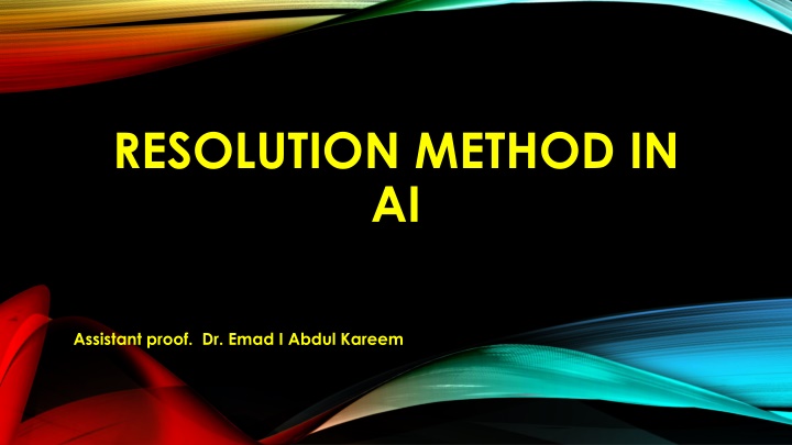 RESOLUTION METHOD IN AI