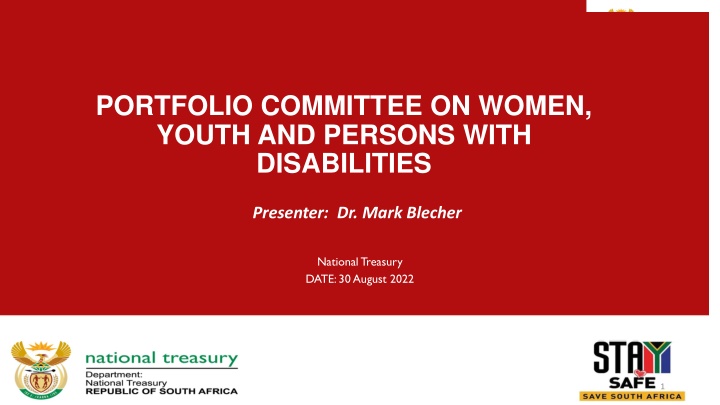 Restructuring and Budget Changes in the Department of Women, Youth, and Persons with Disabilities