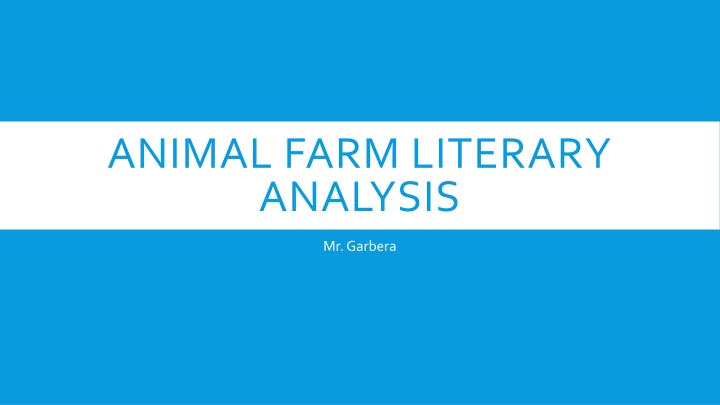 Analyzing Animal Farm as an Allegory of the Russian Revolution