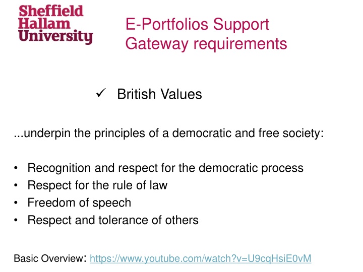 British Values in a Democratic Society