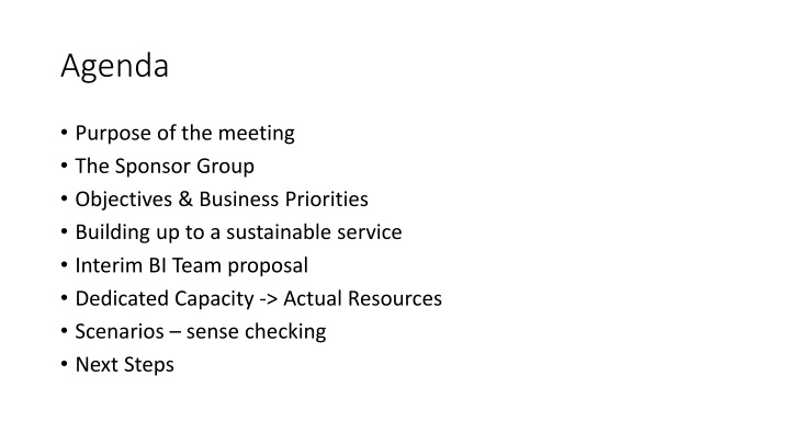 BI/MI Sponsoring Group Overview and Responsibilities