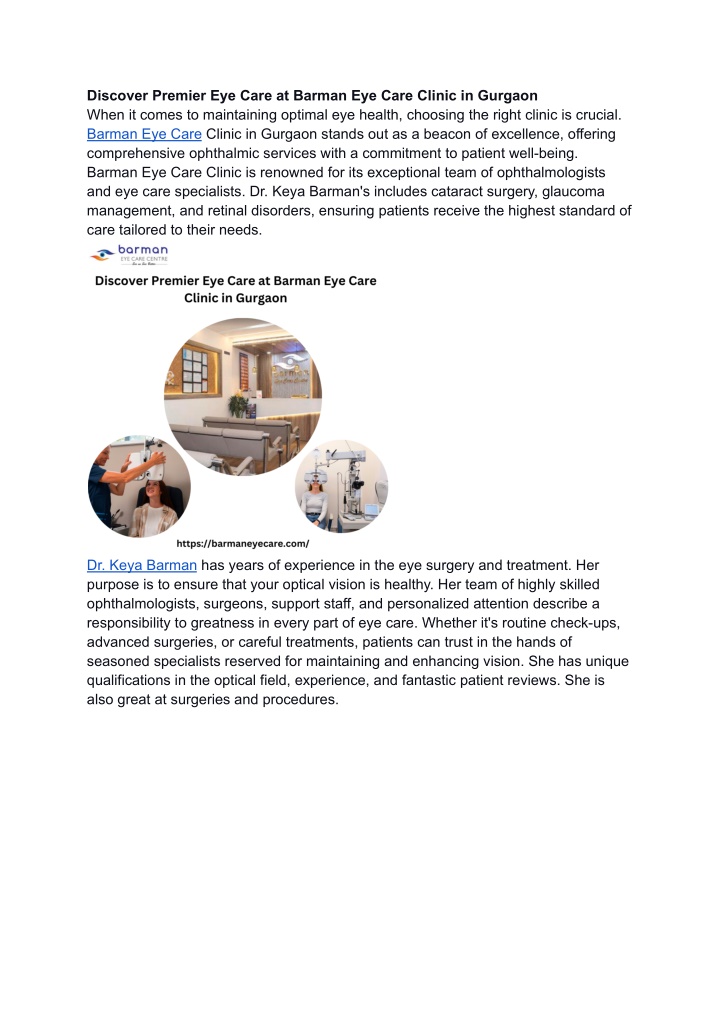 discover premier eye care at barman eye care n.w