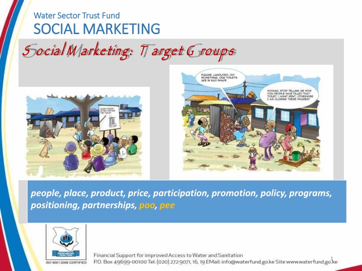 Social Marketing Strategies for Water Sector Trust Fund and UBSUP