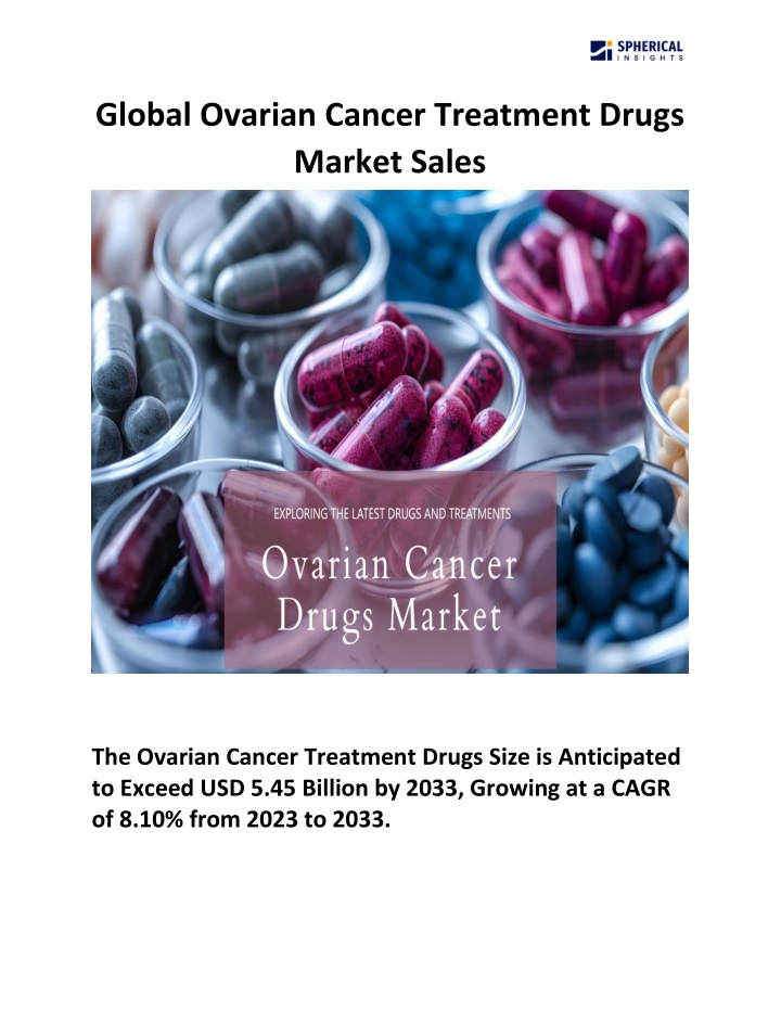 global ovarian cancer treatment drugs market sales n.w