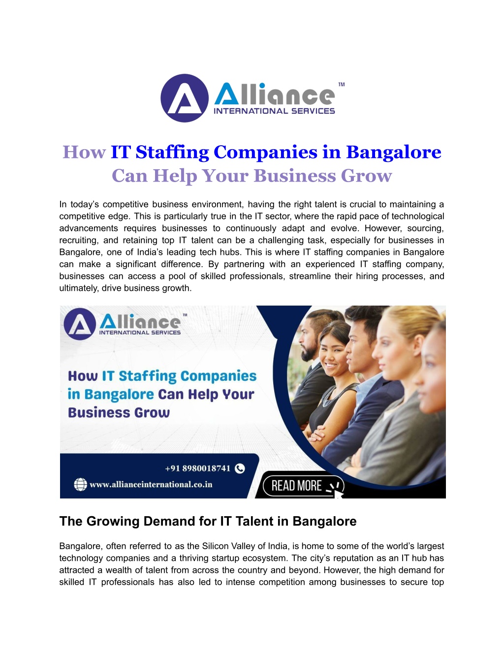 how it staffing companies in bangalore can help l.w