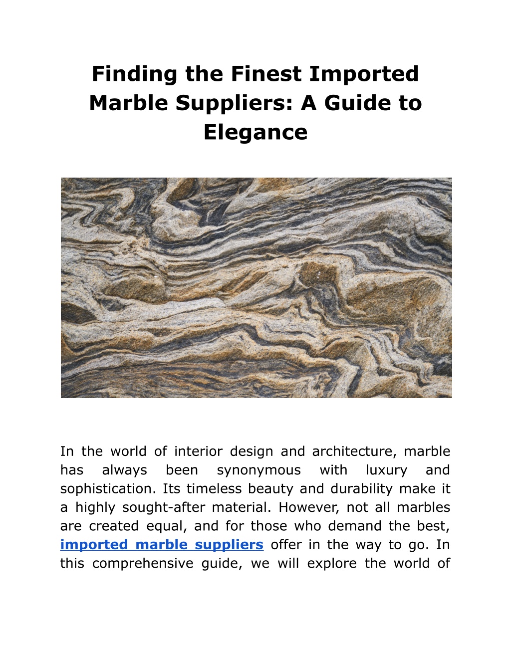 finding the finest imported marble suppliers l.w