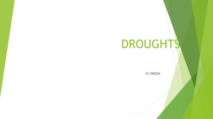 Droughts in India