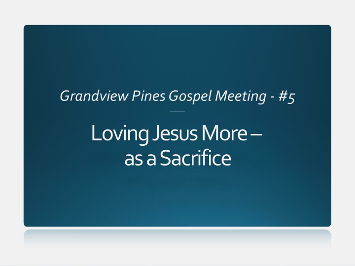 The Deeper Sacrifice of Jesus
