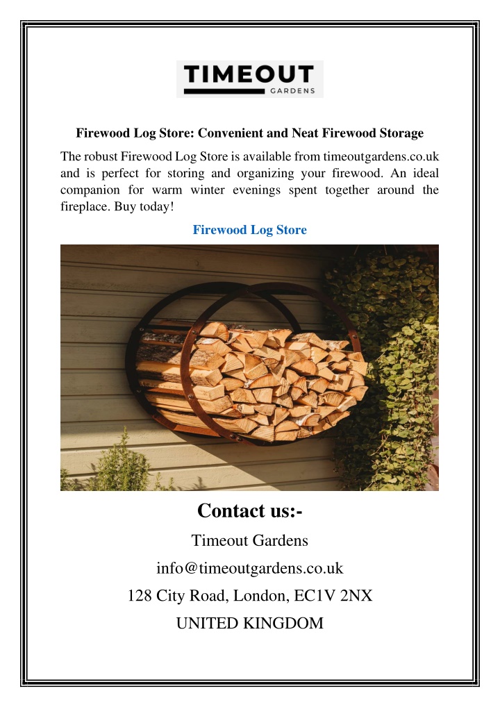 firewood log store convenient and neat firewood n.w