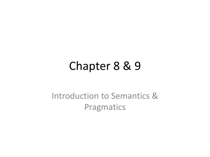 Semantic Relations in Language