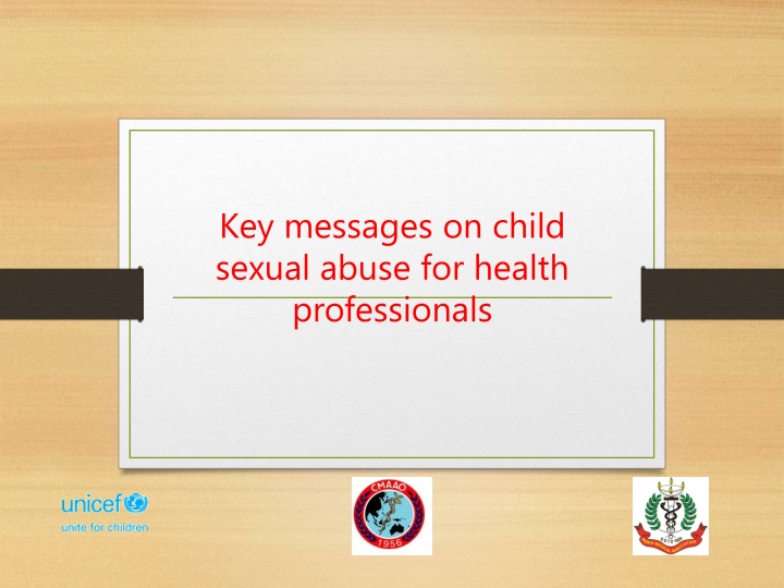 Key Messages on Child Sexual Abuse for Health Professionals