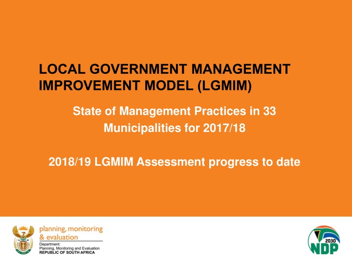 Local Government Management Improvement Model (LGMIM) Assessment Overview