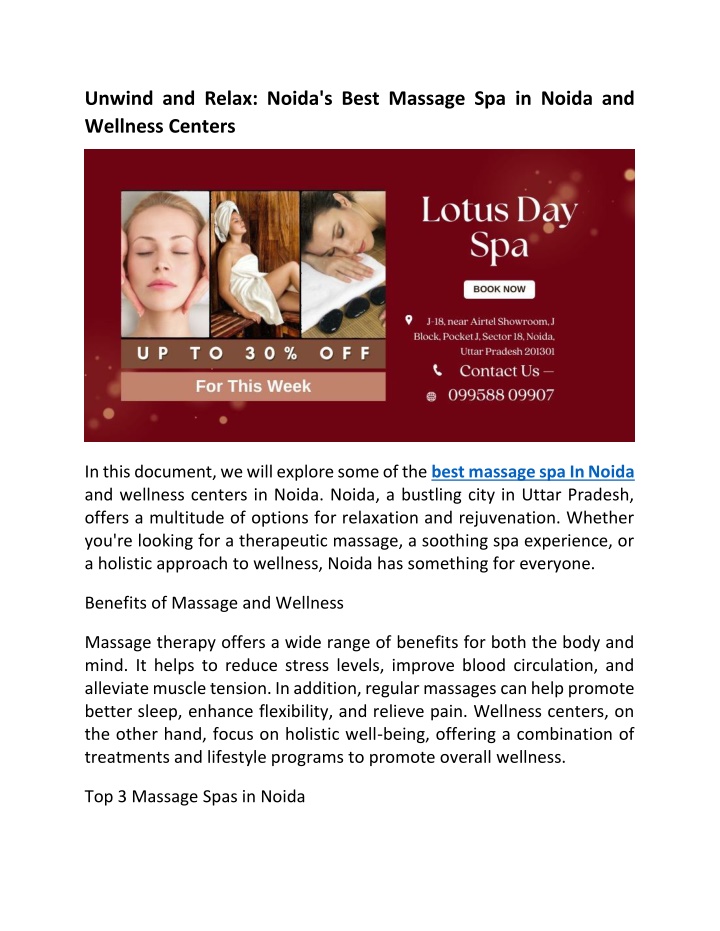 unwind and relax noida s best massage n.w