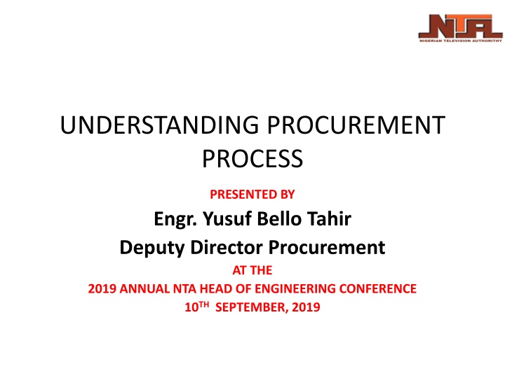 The Procurement Process in Nigeria: Presentation Highlights