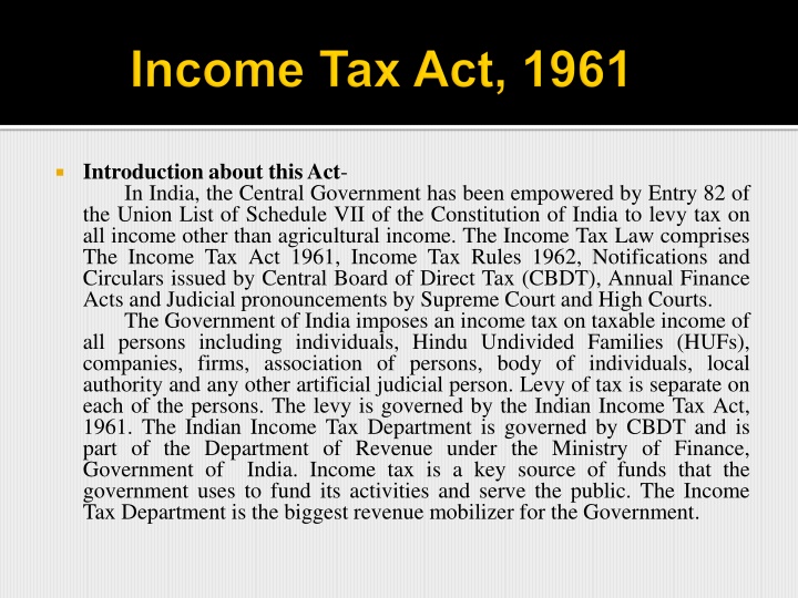 Overview of Income Tax Authorities in India