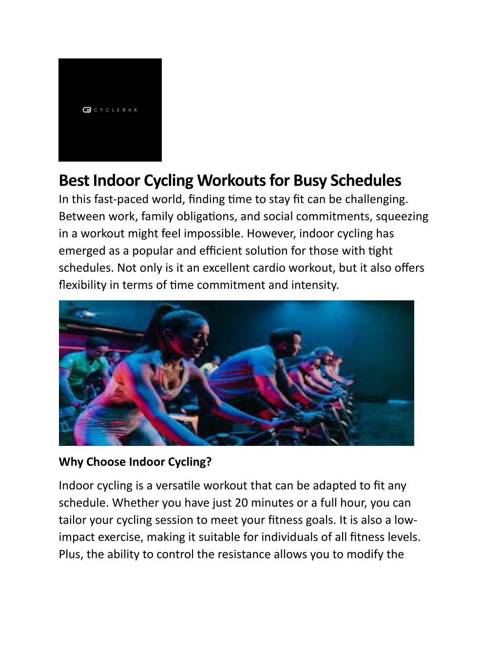 best indoor cycling workouts for busy schedules l.w