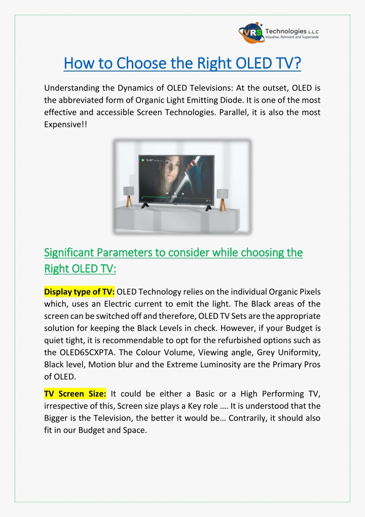 how to choose the right oled tv how to choose n.w