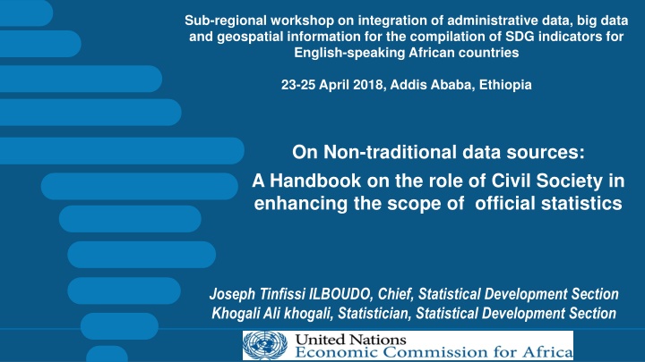 Handbook on Civil Society's Role in Enhancing Official Statistics