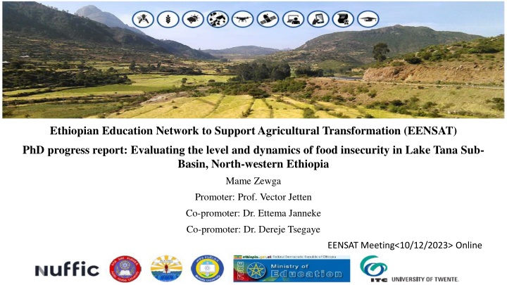Progress Report on Evaluating Food Insecurity in Lake Tana Sub-Basin, Ethiopia
