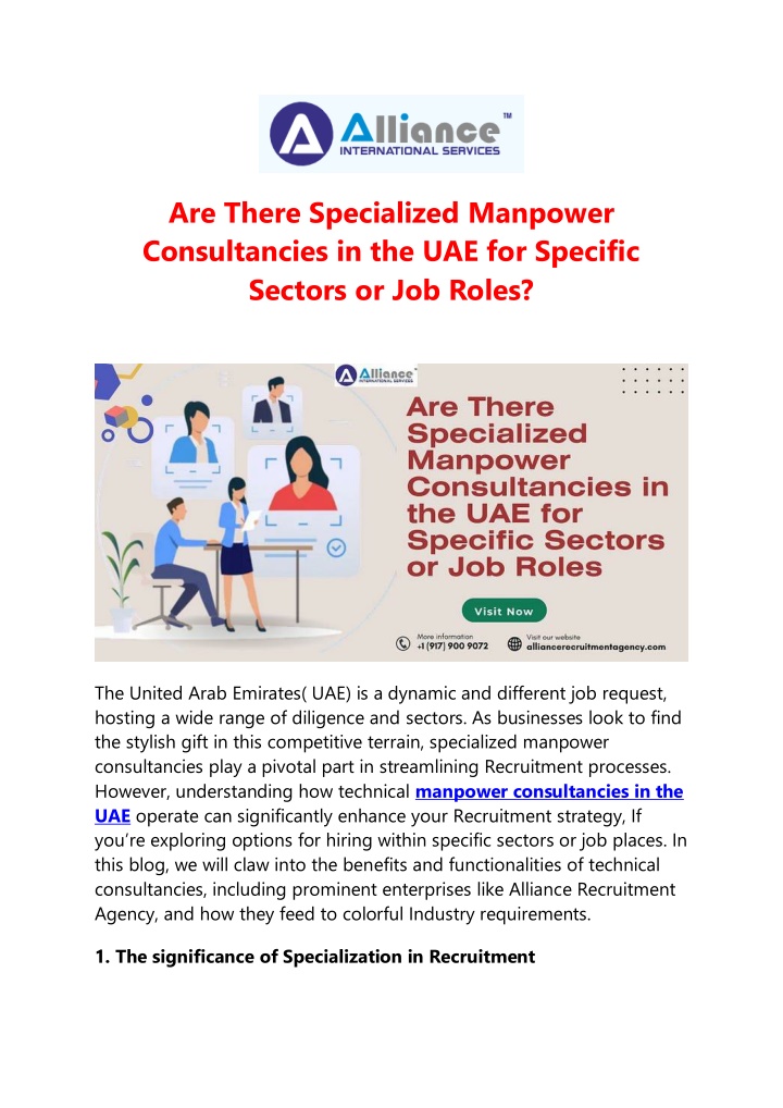 are there specialized manpower consultancies n.w