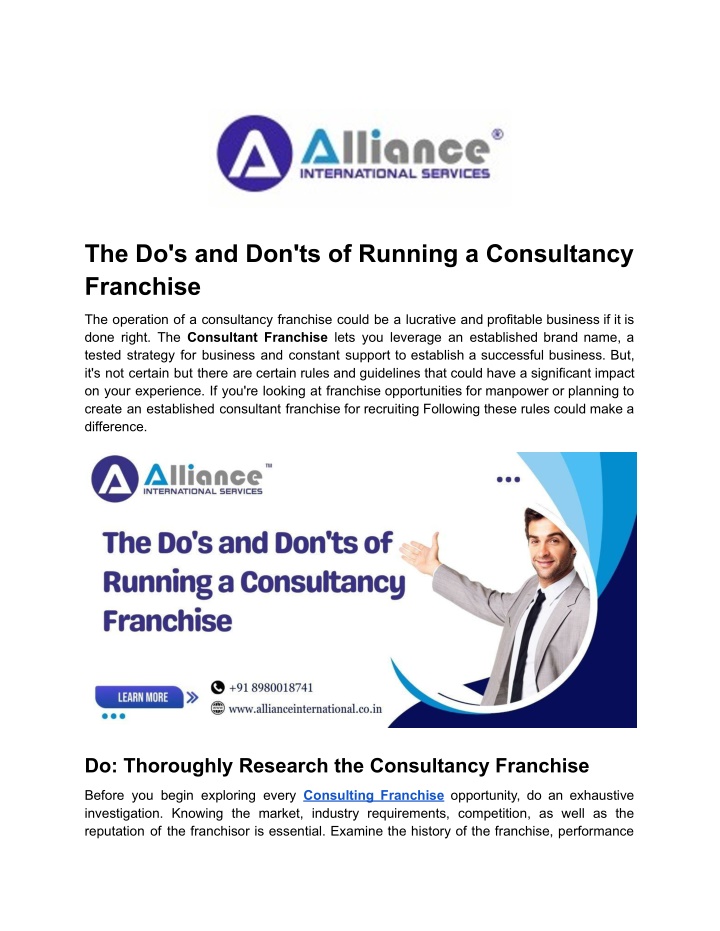 the do s and don ts of running a consultancy n.w