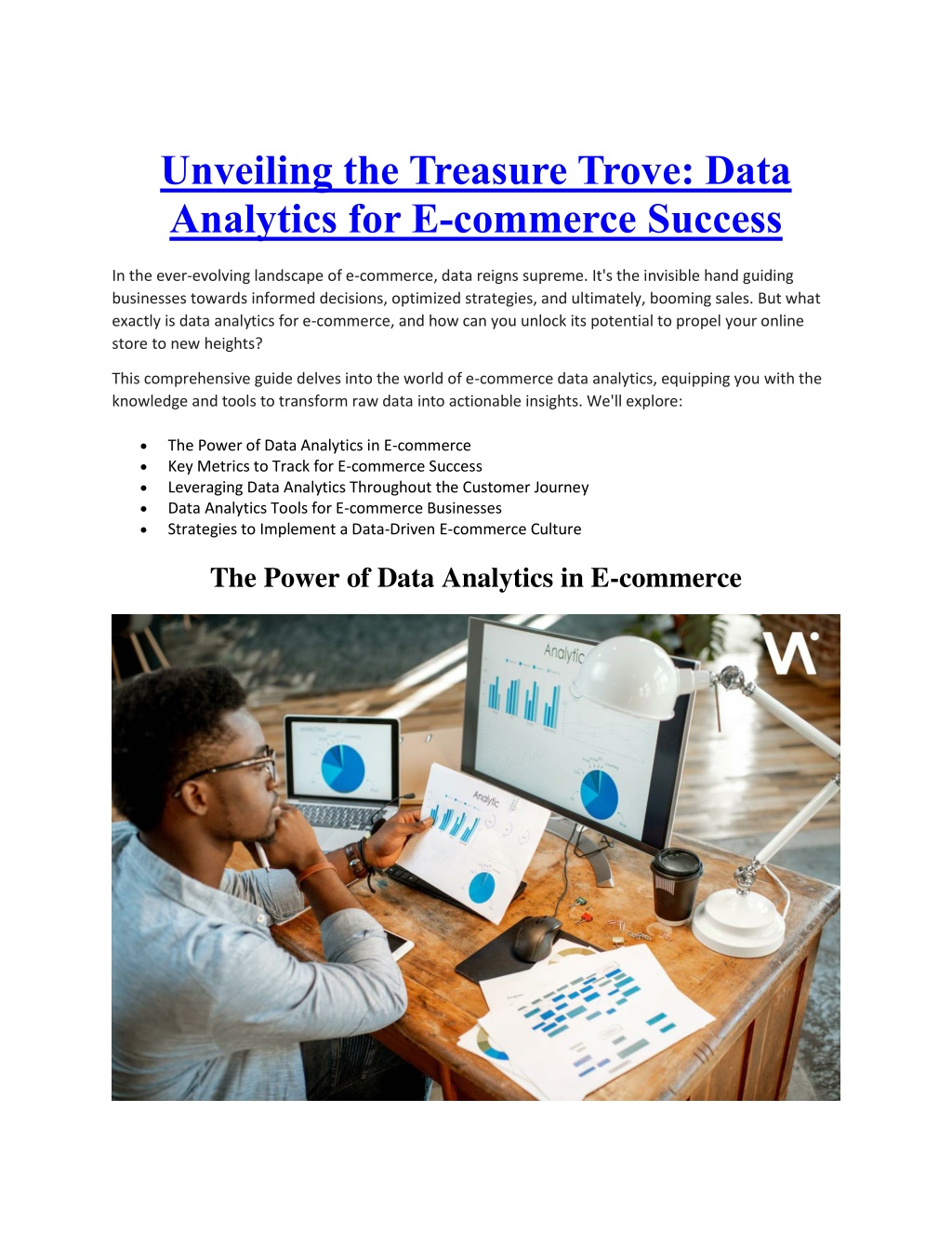 unveiling the treasure trove data analytics l.w