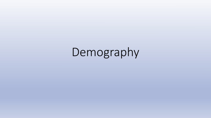 Demography and Population Dynamics