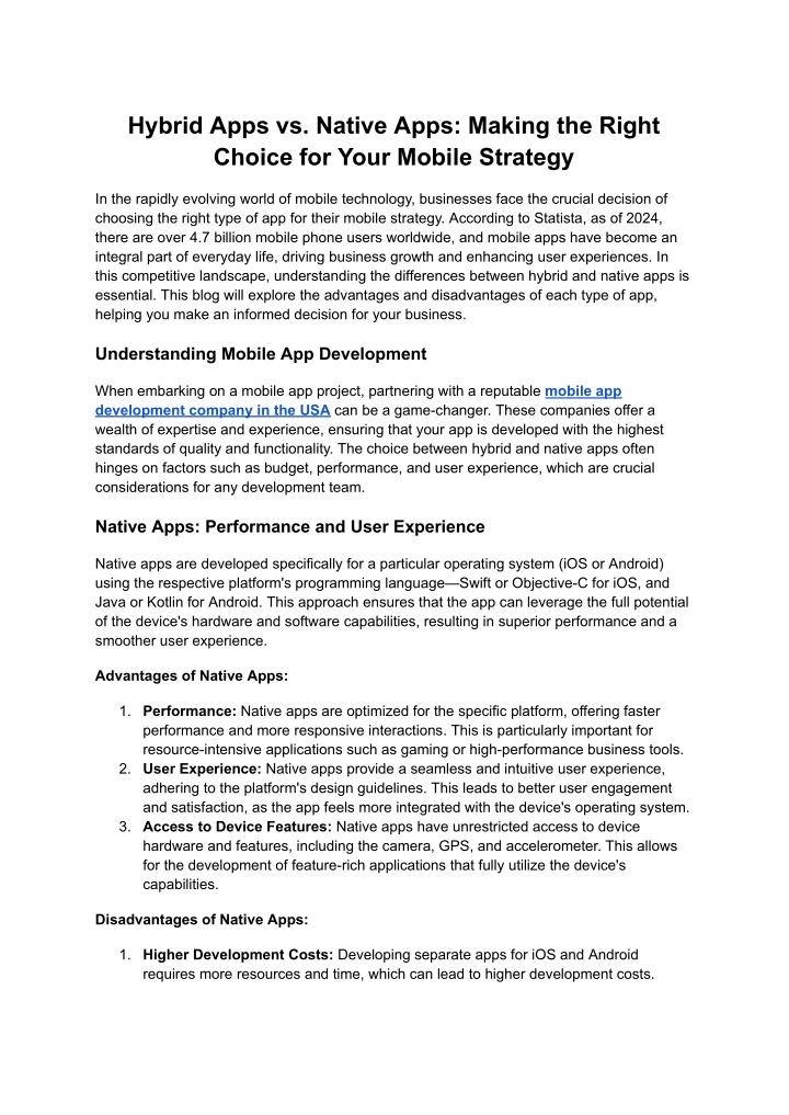 hybrid apps vs native apps making the right n.w