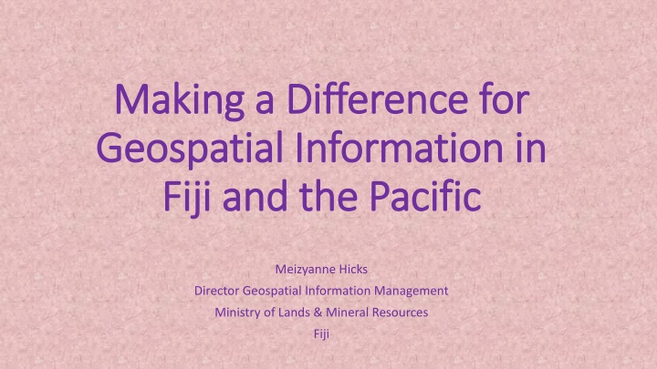 Empowering Women in Geospatial Information: A Look at Fiji and the Pacific