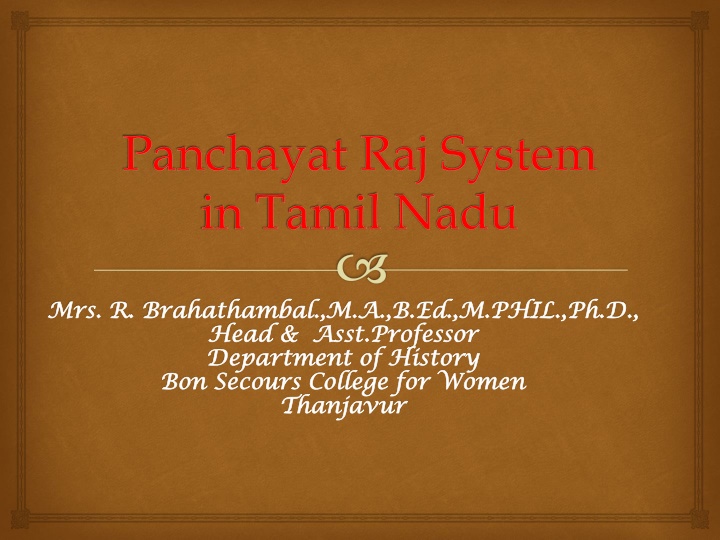 Evolution of Panchayati Raj System in India
