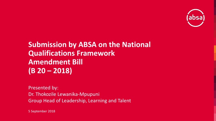 ABSA Submission on National Qualifications Framework Amendment Bill